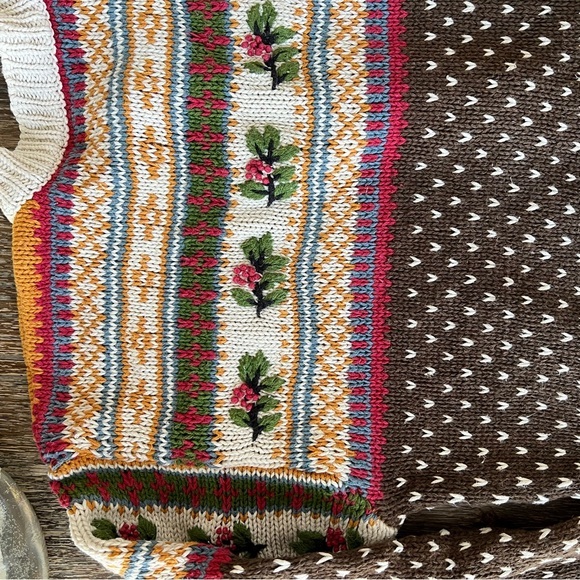 Vintage cottagecore sweater cardigan knit nature‎ - Picture 7 of 12